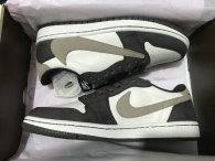 Authentic Travis Scott x Air Jordan 1 Low GS Brown/Grey/Mocha