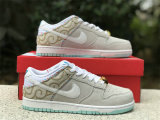 Authentic Nike Dunk Low White “Barber Shop”