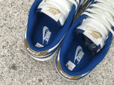 Authentic Nike Dunk Low White/Blue/Gold