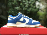 Authentic Nike Dunk Low White/Blue/Gold
