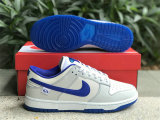 Authentic Nike Dunk Low White/Game Royal/Sail