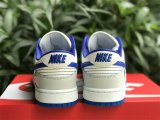 Authentic Nike Dunk Low White/Game Royal/Sail