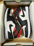Authentic Air Jordan 1 Mid GS Black/Gym Red-Sail