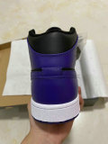 Authentic Air Jordan 1 Mid GS Purple Black