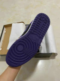 Authentic Air Jordan 1 Mid GS Purple Black