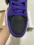 Authentic Air Jordan 1 Mid GS Purple Black
