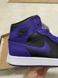 Authentic Air Jordan 1 Mid GS Purple Black