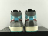 Authentic Air Jordan 1 Mid GS Sail/Team Red/Conconut Milk/Voile/Equpe Rouge