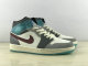 Authentic Air Jordan 1 Mid GS Sail/Team Red/Conconut Milk/Voile/Equpe Rouge