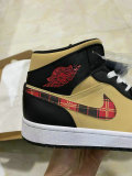 Authentic Air Jordan 1 Mid GS “Tartan Swoosh”