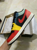 Authentic Air Jordan 1 Low GS “Black Multi”