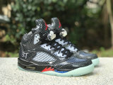 Authentic Air Jordan 5 Black/Clear