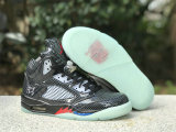 Authentic Air Jordan 5 Black/Clear
