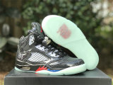 Authentic Air Jordan 5 Black/Clear