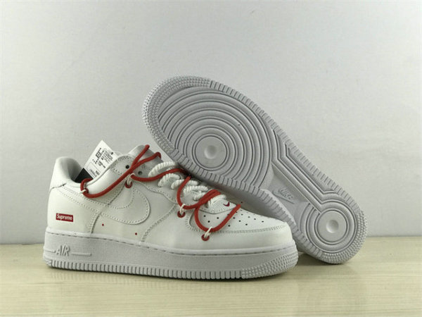 Authentic Supreme x Nike Air Force 1 Red/White