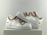 Authentic Supreme x Nike Air Force 1 Red/White