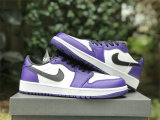 Authentic Air Jordan 1 Low Golf “Court Purple” GS