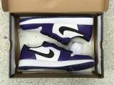 Authentic Air Jordan 1 Low Golf “Court Purple” GS