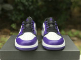 Authentic Air Jordan 1 Low Golf “Court Purple” GS