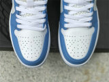 Authentic Air Jordan 1 Mid GS University Blue/Grey/White