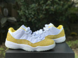 Authentic Air Jordan 11 Low Yellow Snakeskin
