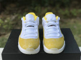 Authentic Air Jordan 11 Low Yellow Snakeskin