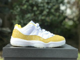 Authentic Air Jordan 11 Low Yellow Snakeskin