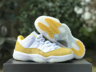 Authentic Air Jordan 11 Low Yellow Snakeskin