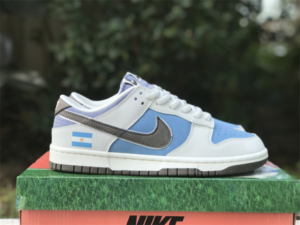 Authentic Nike Dunk Low Light Grey/Blue/White