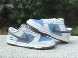 Authentic Nike Dunk Low Light Grey/Blue/White