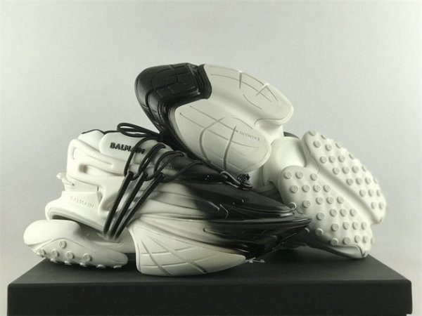 BALMAIN Sneaker White/Black Gradient