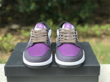 Authentic Air Jordan 1 Low Golf NRG “Purple Smoke” GS