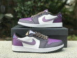 Authentic Air Jordan 1 Low Golf NRG “Purple Smoke” GS