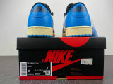 Authentic Air Jordan 1 Low Royal Blue/Gold/White