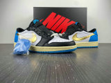 Authentic Air Jordan 1 Low Royal Blue/Gold/White