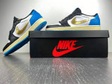 Authentic Air Jordan 1 Low Royal Blue/Gold/White