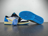 Authentic Air Jordan 1 Low Royal Blue/Gold/White