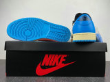 Authentic Air Jordan 1 Low Royal Blue/Gold/White