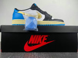 Authentic Air Jordan 1 Low Royal Blue/Gold/White