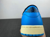 Authentic Air Jordan 1 Low Royal Blue/Gold/White