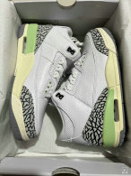 Authentic Air Jordan 3 White/Light Green