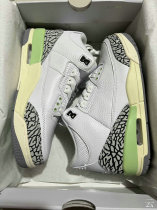Authentic Air Jordan 3 White/Light Green