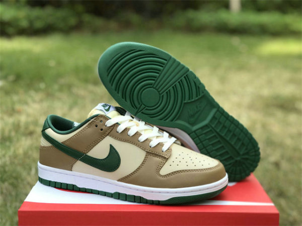 Authentic Nike Dunk Low Beige/Brown Green