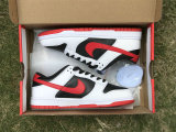 Authentic Nike Dunk Low Black/Red/White