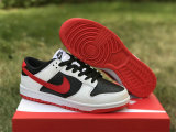 Authentic Nike Dunk Low Black/Red/White