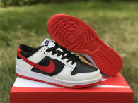 Authentic Nike Dunk Low Black/Red/White