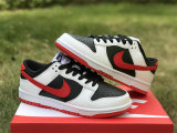 Authentic Nike Dunk Low Black/Red/White