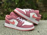 Authentic Air Jordan 1 Low Desert Berry/Coral Chalk-White