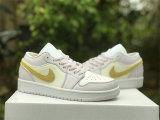 Authentic Air Jordan 1 Low Lemon Wash/White/Barely Grape(Women)