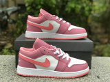 Authentic Air Jordan 1 Low Desert Berry/Coral Chalk-White